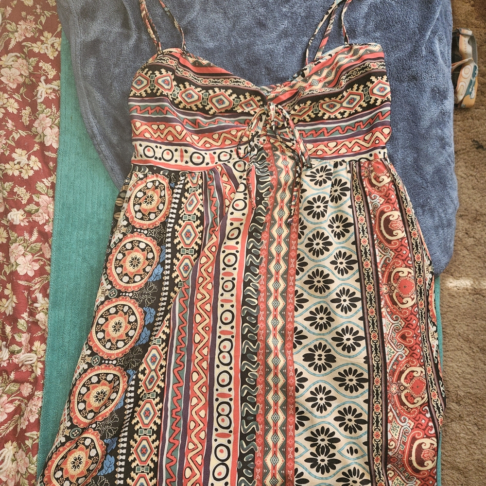 SHEIN Multicolor Bohemian Maxi Dress